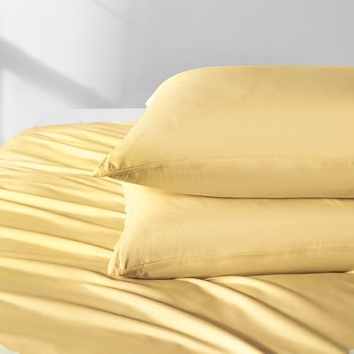 Image of 2 Pack Microfiber Queen Size Zipper Pillowcases,Gold Pillow Case Set of 2,Soft Comfortable Not Shrink Pillow Cases Queen,Breathable Luxury Pillow Covers(20x30 Inches)
