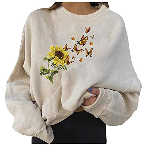Hemlock Teen Girls Hoodies Butterfly Print Sweatshirt Girls Hooded Tops Long Sleeve Sweatshirt Pullover Coat Outwear
