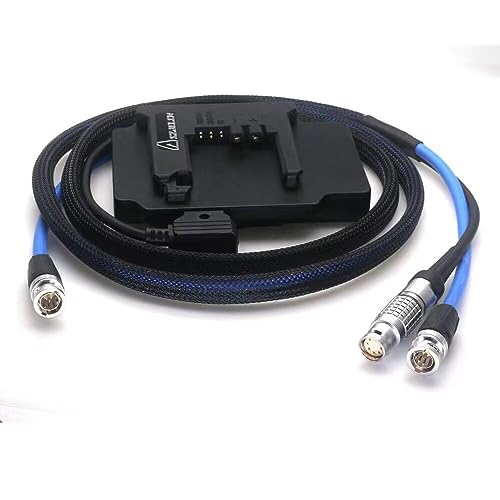 Piastra adattatore batteria B-mount con staffa di montaggio V-lock D-tap 28V porta di uscita. E 24-32V D-TAP a 8-pin femmina cavo di alimentazione + 12G SDI BNC a BNC 75ohm cavo coassiale 1m per fotocamera ARRI
