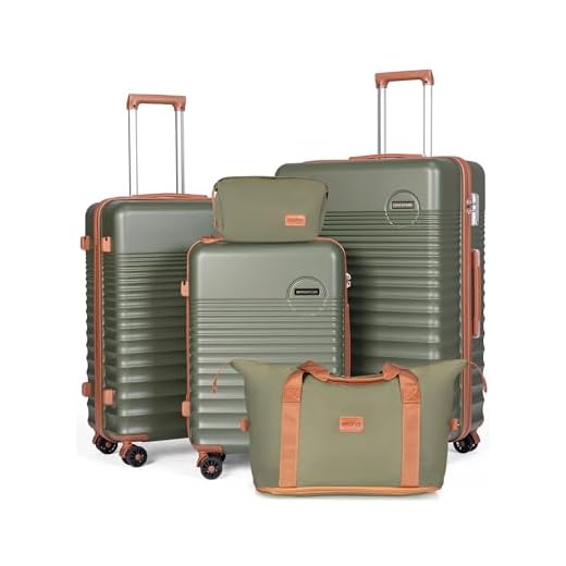 What other color luggage coordinates with olive 5-Piece Hardshell Luggage Set with TSA Lock