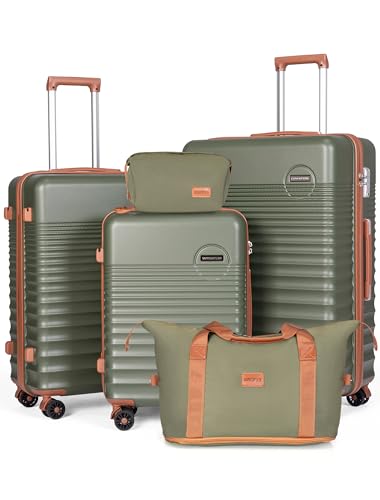 Luggage Sets 5 Piece, Suitcases with Wheels, Hardshell Suitcase S...