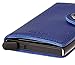 Secrid Women Mini Wallet Genuine Leather crisple RFID Safe Card Case for max 12 cards (Blue Black)