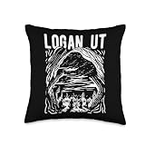Logan Utah Campfire Scenic Desert Canyon Design Throw Pillow