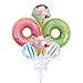 Produktbild Toyvian Eiscreme Donut Aluminiumfolie Luftballons Candy Donut Form Party Ballons 7 Stück