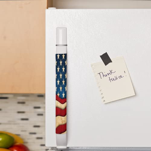 Image of Pardick 4th of July USA Flag Refrigerator Door Handle Covers Set of 2 Washable Fridge Dishwasher Oven Mocrowave Door Decor Protector Handle Cover Keep Your Kitchen Appliance Clean