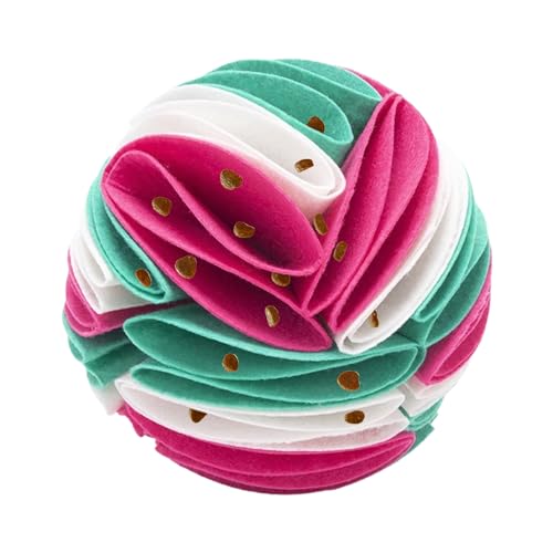 DiiWmme Schnüffelball für Hunde, 15 cm, interaktives Hundespielzeug, Ball, weicher Leckerli-Ball, Gehirnstimulierendes Puzzle-Spielzeug, Schnüffelmatte für kleine, mittelgroße Hunde, Haustiere (bunt