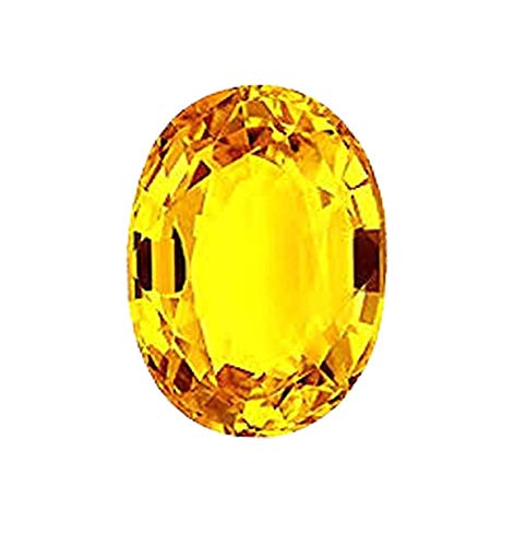Image of Clean GEMS Certified Natural Yellow Sapphire (Pukhraj) Gemstone with Certificate