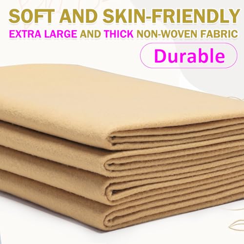 Image of XSEINO Tan Large Felt Fabric 36 inch X 36 inch(1 Square Yard), 1.4 mm Thick Soft Felt Fabric Sheet for Crafts, Yellow Series Colors Soft Nonwoven Fabric, Fit for Decoration, Sewing, DIY Crafts