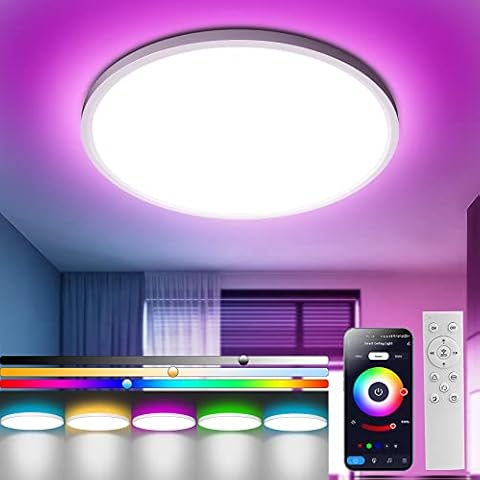 OTREN Plafon LED Techo RGB 36W Regulable Cover