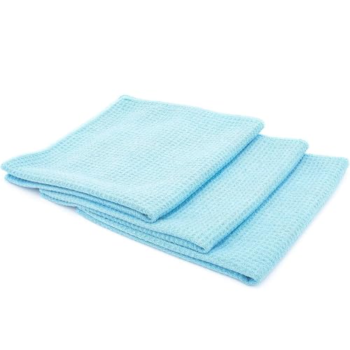 The Rag Company - Standard Waffle Weave Towels, Microfiber Detailing, Window/Glass and Drying, Wax...