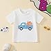 Toddler Boy Halloween Outfit Truck Pumpkin Embroidered T-shirt+Striped Shorts Fall Set
