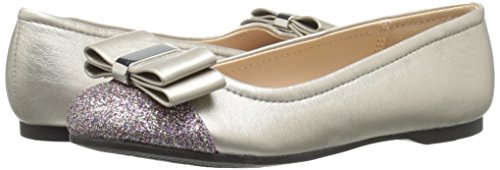 Jessica Simpson Girl's Portia Flat, Silver/Metallic, 2 M Us Little Kid #TOP6