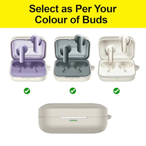 Image of Soft Silicone Case Cover Compatible for Realme Buds Air 7 | 7 Pro (Ivory Gold)