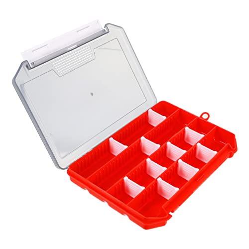 Garneck Fishing Tackle Organizer Box Multifunctional Plastic Bait Storage Case with Transparent Lid for Floats and Terminal Tackle Durable Fishing Accessory for Neat Storage