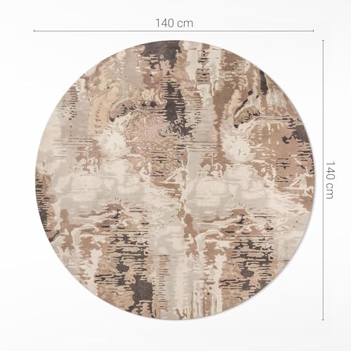 Tapis du sol vinyle rond intérieur PVC pour décoration maison durable