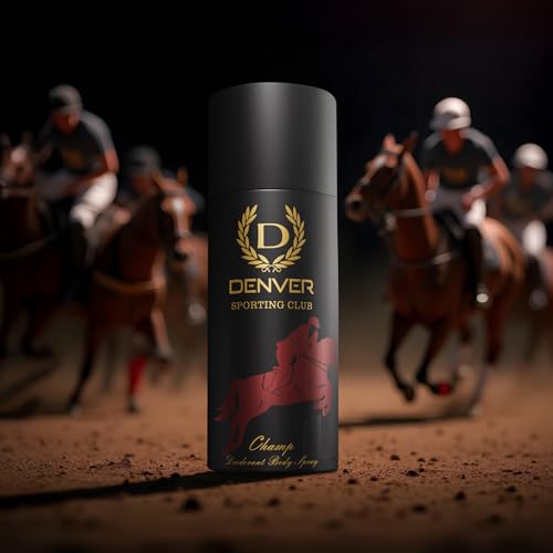 Image of DENVER Sporting Club Champ Deodorant - 150ML Each, Pack of 3 |Long Lasting Deo Body Spray - For Men