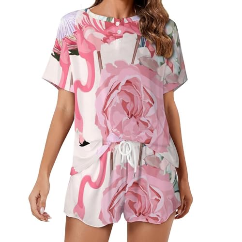 Ensemble de pyjama femme flamant rose pour des nuits de sérénité colorée