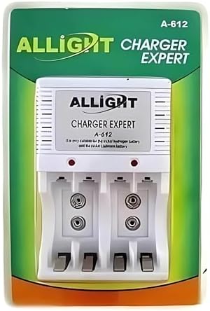 Kit Carregador de Pilhas e Baterias 9v Bivolt + 4 Pilhas AA 4700mah + 4 Pilhas AAA 2700mah Recarregáveis