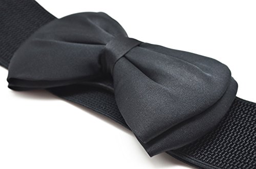 Women Cute Bow/Flower Wide Elastic Waist Belt - Adorable Dress Accessory3