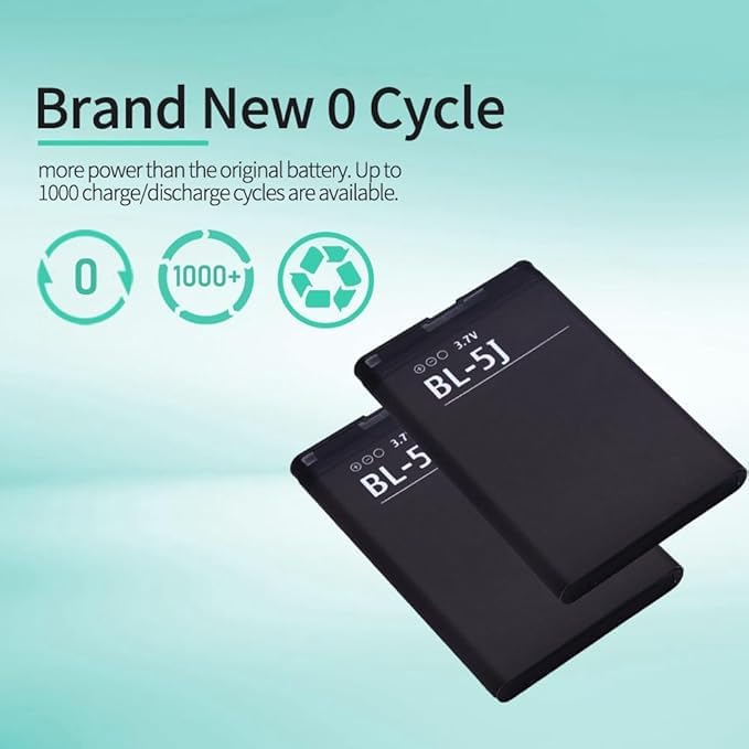 [1500mAh] BL-5J Replacement Battery(2025 New Upgrade) Compatible with Nokia N900 5230 Lumia 520 521 525 Battery