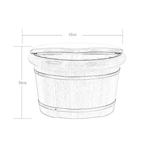 Cubeta de madera para baño de pies BABYCE miniatura 2
