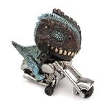 Needzo Funny Dinosaur Decoration, T Rex on a Motorcycle Novelty Desk Accessory, 4.5 x 4 Inches