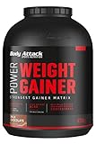 Body Attack Power Weight Gainer-aumento de peso, Chocolate con leche, 4,75 kg, 100% desarollo masa, carbohidrato-proteína en polvo para el aumento muscular con proteína de suero, ideal para Hardgainer