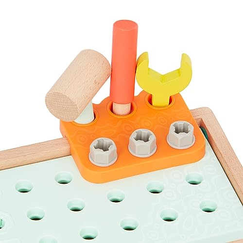 B. Toys BX2058Z Fix ‘N’ Play Kit- Pretend Play Tool Box – Wooden Toolbox & Accessories (25 Pcs) – Carpenter Set thumb #7