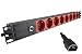 Produktbild DINIC 19 Zoll Steckdosenleiste mit C14 Stecker, Aluminium, GS (8-Fach für USV-Anlagen)