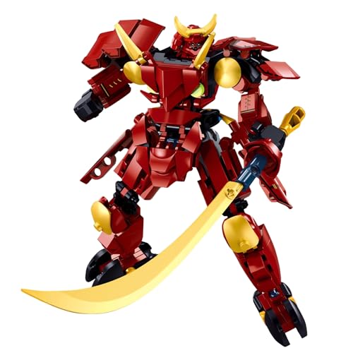 HIGH GODO Samurai Mech Warrior Model Building Sets, Robot with Long Swords and Openable Cockpits Building Blocks Toy Set, 236 Pieces Creative Gift for Adults Man Teens 14+