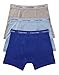 Calvin Klein Men's Underwear Cotton Stretch 3 Pack Boxer Briefs, Blue/Grey Assorted, Medium