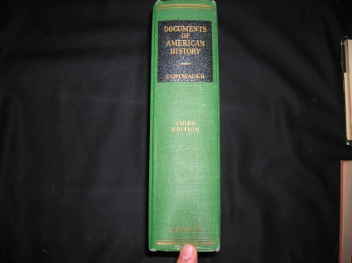 Documents of American History B000J69Z42 Book Cover