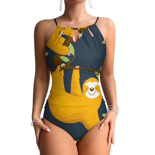 Maillot de bain une pièce paresseux effet ventre plat pour femme