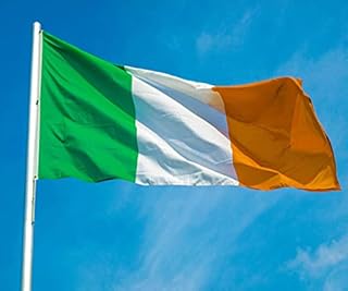 3x5 Foot (90 X 150cm) Ireland Flags Large Festival Banners with Brass Grommets Irish Flags Party Celebration Garden Indoor Outdoor Decoration St Patrick's Day Irish Supporter Sports Football Fans