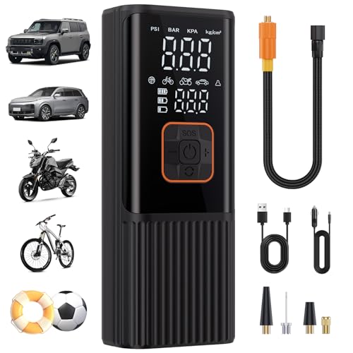 Tire Inflator Portable Air Compressor 180 PSI with Gauge