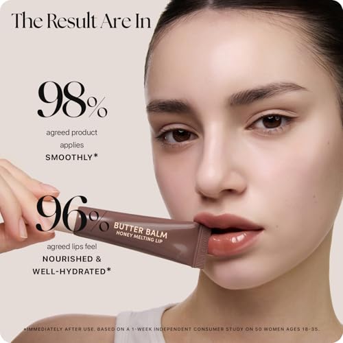 Image of Nature Republic Honey Melting Lip Butter Balm - Hydrating Tinted Balm with Peptides, for Sheer & Glossy, Smooth & Soft Lips (Dirty Espresso)