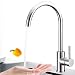 Produktbild hausbath Single Griff Hohe Arc Nickel gebürstet Pull Out Küchenarmatur, Single Level Edelstahl Küche Spüle Armaturen mit Pull Down Spritze
