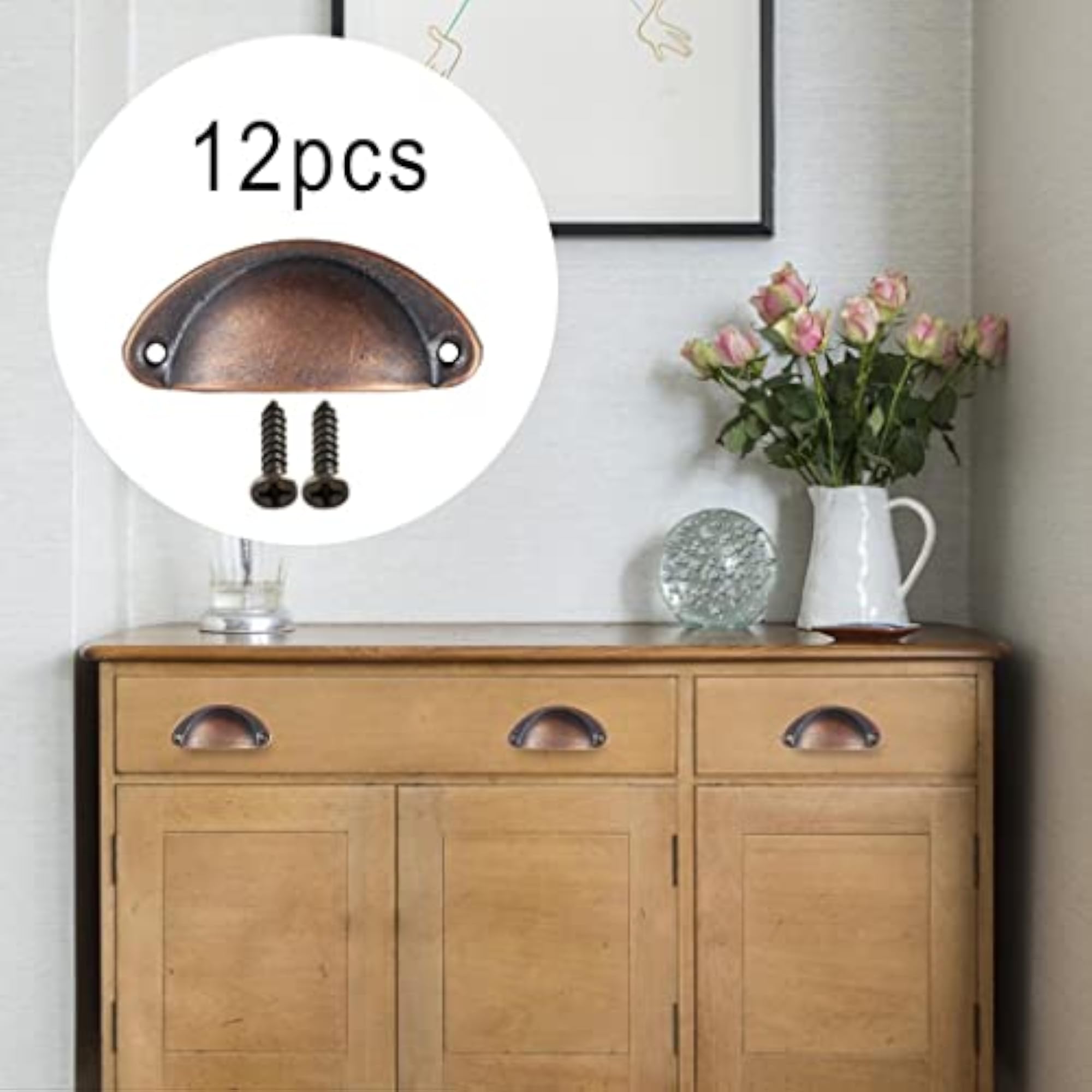 Cup Pulls Cabinet Dresser Shell Pull Drawer Handles