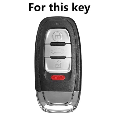 Coque clé Audi S5 réparer boîtier usé avec une protection silicone 3 boutons 2008-2012 - 6