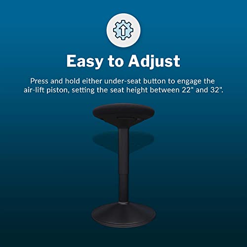 Image of Vari Essential Active Stool - Ergonomic Wobble Chair with 360-Degree Motion - Active Stools with Memory Foam Seat Cushion, Lightweight & Flexible - Fully Assembled - Adjustable Standing Desk Chair