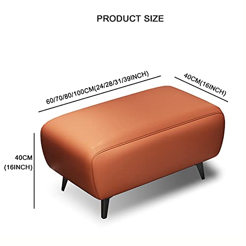 Pouf rectangulaire multifonction en similicuir de qualité supérieure noire