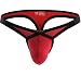 MuscleMate® Premium Men's Thong Sexy Sport Comfort G-String Lovely Thong for Man Low Raise Underwear (S, Red)
