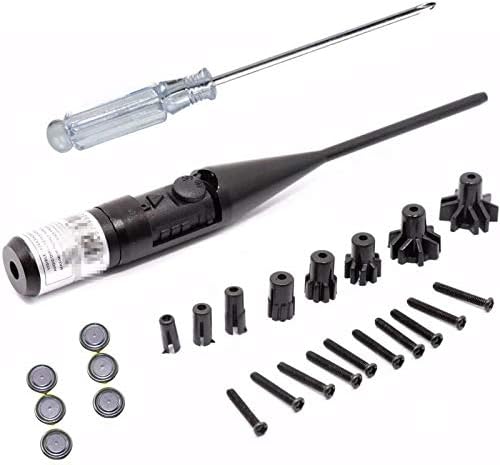 HonsCreat Red Laser BoreSighter Bore Sight Kit for .177 to .50 Caliber Rifle Scope Handgun Red Dot Boresight Kit Set Tools Accessory with Rotary Switch -0.177 0.22 to 0.50 Bore Sight Set