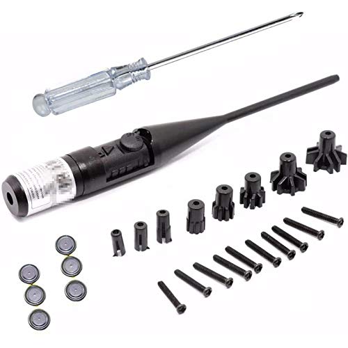 Honscreat Red Laser Boresighter Bore Sight Kit For .177 To .50 Caliber Rifle Scope Handgun Red Dot Boresight Kit Set Tools Accessory With Rotary Switch -0.177 0.22 To 0.50 Bore Sight Set #TOP3