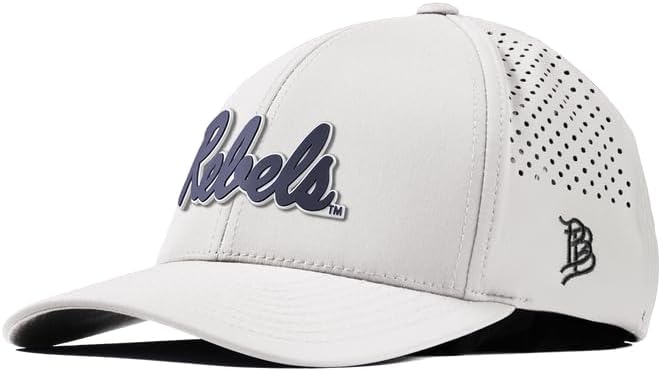 Branded Bills Officially Licensed x Mississippi Old Miss Rebels Curved Performance Collection Ole Miss Navy Rebels PVC