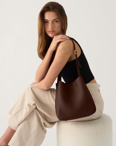 Hobo bags for Women - Slouchy Bags for Women - Soft Bucket Bags - Medium Shoulder Tote Purse Hanbag - Vegan PU Leather2
