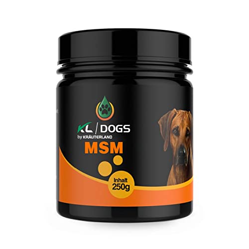 Kräuterland MSM Pulver für Hunde - 250g organischer Schwefel für Gelenke, Muskeln & Fell - Nahrungsergänzung in Premium Qualität Kräuterland MSM Pulver für Hunde - 250g organischer Schwefel für Gelenke, Muskeln & Fell - Nahrungsergänzung in Premium Qualität