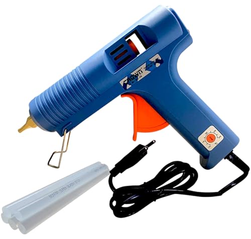 Crown 150W Heavy Duty Glue Gun with Temperature Control Regulator & Thin Nozzle for Precise Glue Output (DIY & Professional Use) + 5 Glue Sticks - CR-150