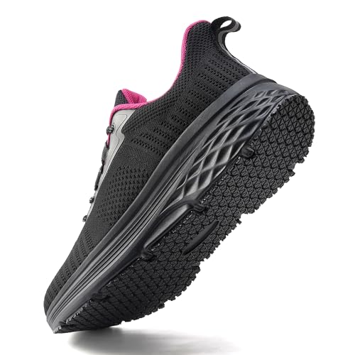 Image of AVW Womens Non Slip Work Shoes Water Resistant Walking Sneakers Food Service Chef Kitchen Shoes