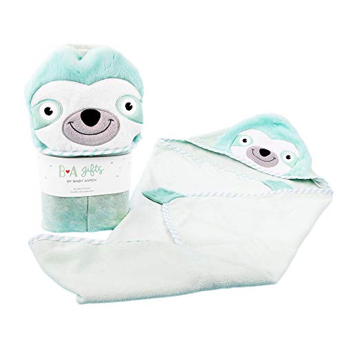 Image of Baby Aspen Four-Piece Rainbow Sloth Bath Set, Multicolor, One Size